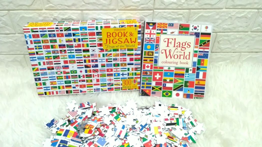 Buy Usborne Flag of the World Book and Jigsaw Puzzle – 300 Pieces Book ...
