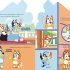 Bluey At Home with the Heelers (Board Book)