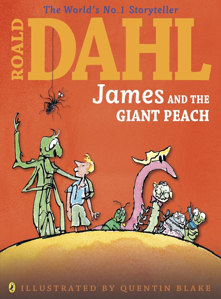 James and the Giant Peach: Roald Dahl (Hardcover) – Orange Cover